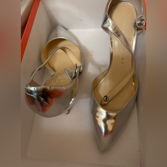 Silver pumps. Worn once - Picture 7 of 8